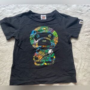 Bape kids Black Tee baby Milo T shirt